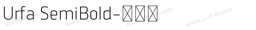 Urfa SemiBold字体转换